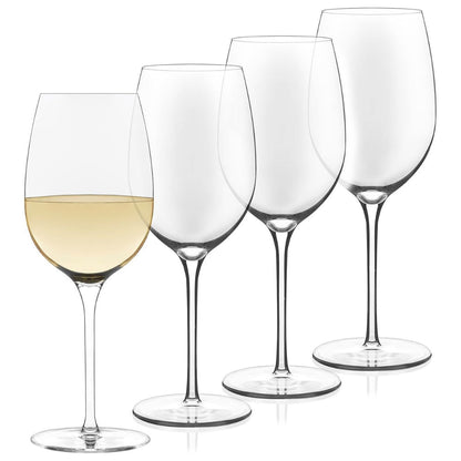 Libbey Signature Kentfield Estate All-Purpose Wine Glasses Set of 4 | Premium Long Stem Crystal Clear Wine Glasses for Red & White Wine